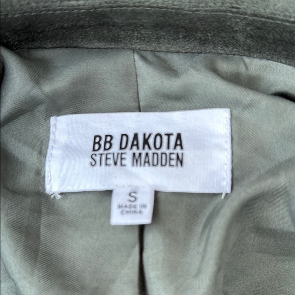 BB Dakota by Steve Madden | Green Faux Suede Moto Jacket, Size S - Picture 2 of 12